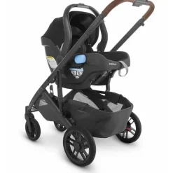 Uppababy - Carrinho de passeio Cruz V2, Greyson (Melange de carvão/Carbon/Couro de sela)