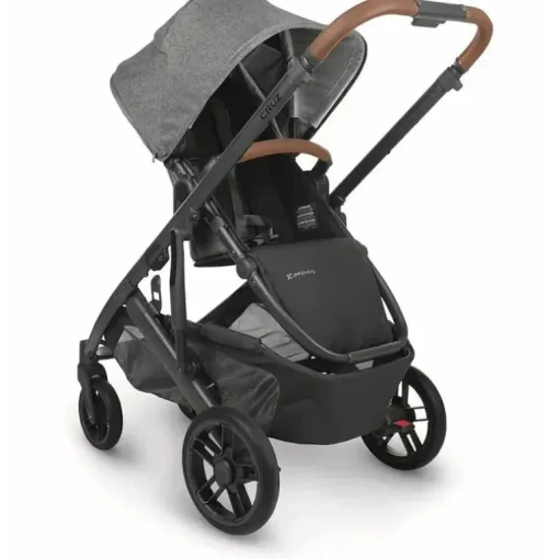 Uppababy - Carrinho de passeio Cruz V2, Greyson (Melange de carvão/Carbon/Couro de sela)