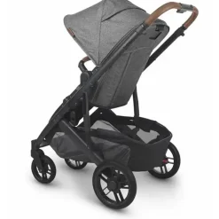 Uppababy - Carrinho de passeio Cruz V2, Greyson (Melange de carvão/Carbon/Couro de sela)