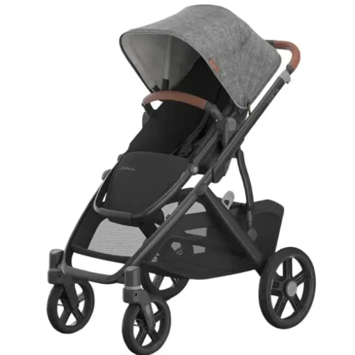 Uppababy - Carrinho Vista V3, Greyson (Charcoal Mélange/Estrutura de Carbono/Couro Saddle)