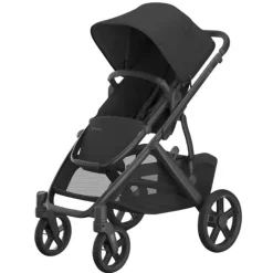 Uppababy - Carrinho Vista V3, Jake (Carvão/Estrutura de Carbono/Couro Preto)