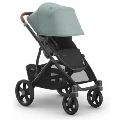 Uppababy - Carrinho Vista V3, Kenzi (Mystic Aqua/Estrutura Carbono/Couro Saddle)