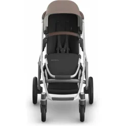 Uppababy - Carrinho Vista V3, Theo (Taupe Escuro/Estrutura Prateada/Couro Castanho)