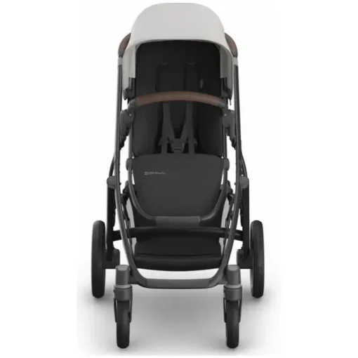 Uppababy - Carrinho Vista V3, Savannah (Jacquard cinza pérola/estrutura de carbono/couro castanho)