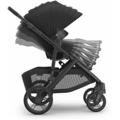 Uppababy - Carrinho Vista V3, Jake (Carvão/Estrutura de Carbono/Couro Preto)