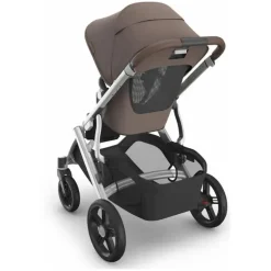 Uppababy - Carrinho Vista V3, Theo (Taupe Escuro/Estrutura Prateada/Couro Castanho)