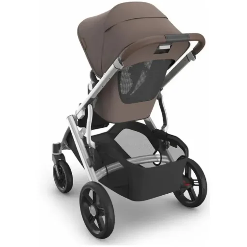 Uppababy - Carrinho Vista V3, Theo (Taupe Escuro/Estrutura Prateada/Couro Castanho)