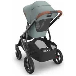 Uppababy - Carrinho Vista V3, Kenzi (Mystic Aqua/Estrutura Carbono/Couro Saddle)