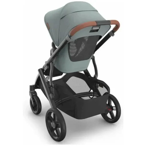 Uppababy - Carrinho Vista V3, Kenzi (Mystic Aqua/Estrutura Carbono/Couro Saddle)