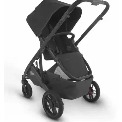 Uppababy - Cruz Stroller V2, Jake (Carvão/Estrutura de Carbono/Couro Preto)