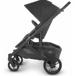 Uppababy - Cruz Stroller V2, Jake (Carvão/Estrutura de Carbono/Couro Preto)