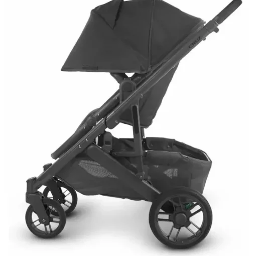 Uppababy - Cruz Stroller V2, Jake (Carvão/Estrutura de Carbono/Couro Preto)