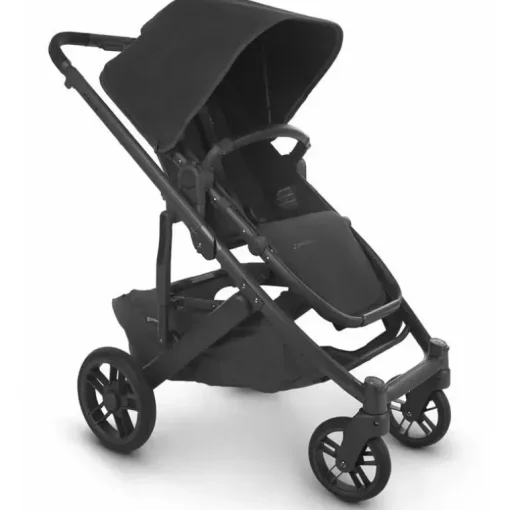 Uppababy - Cruz Stroller V2, Jake (Carvão/Estrutura de Carbono/Couro Preto)