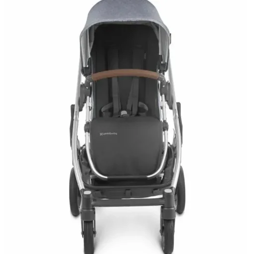 Uppababy - Cruz Stroller V2, Gregory (Azul Melange/Prata/Couro Saddle)