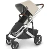 Uppababy - Cruz V2 Stroller, Declan (Oat Mélange/Silver Frame/Chestnut Leather)