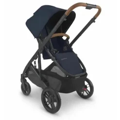 Uppababy - Cruz V2 Stroller, Noa (Marinho/Carbono/Couro Saddle)