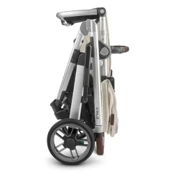 Uppababy - Cruz V2 Stroller, Declan (Oat Mélange/Silver Frame/Chestnut Leather)