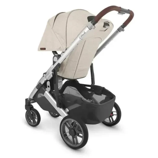 Uppababy - Cruz V2 Stroller, Declan (Oat Mélange/Silver Frame/Chestnut Leather)