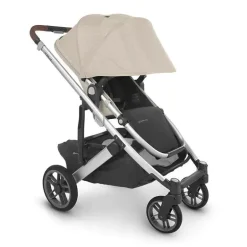 Uppababy - Cruz V2 Stroller, Declan (Oat Mélange/Silver Frame/Chestnut Leather)