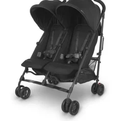 Uppababy - G-LINK V2 Side by Side Double Stroller, Jake (carvão/carbono)