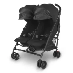 Uppababy - G-LINK V2 Side by Side Double Stroller, Jake (carvão/carbono)