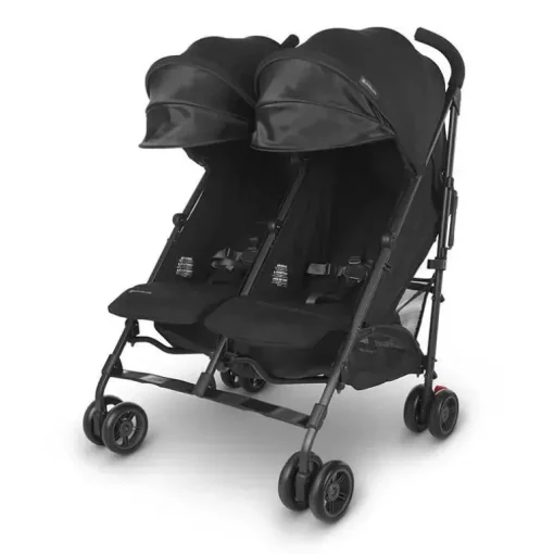 Uppababy - G-LINK V2 Side by Side Double Stroller, Jake (carvão/carbono)