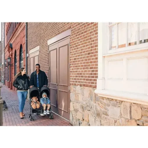 Uppababy - G-LINK V2 Side by Side Double Stroller, Jake (carvão/carbono)