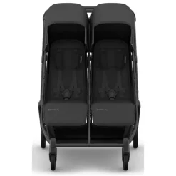 Uppababy - Minu Duo Side By Side Compact Double Stroller, Jake (Charcoal/Carbon Frame/Black Leather)