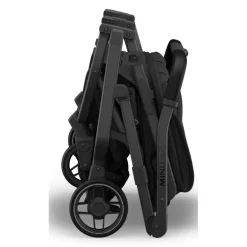Uppababy - Minu Duo Side By Side Compact Double Stroller, Jake (Charcoal/Carbon Frame/Black Leather)