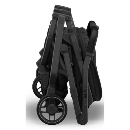 Uppababy - Minu Duo Side By Side Compact Double Stroller, Jake (Charcoal/Carbon Frame/Black Leather)