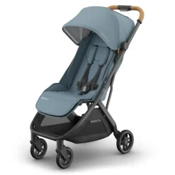 Uppababy - Minu V3 Compact Stroller, Dillan (Stone Blue/Carbon Frame/Sand Leather)