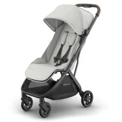 Uppababy - Minu V3 Compact Stroller, Savannah (Pearl Gray Melange/Carbon Frame/Chestnut Leather)