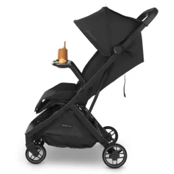 Uppababy - Minu V3 Compact Stroller, Jake (Charcoal/Carbon Frame/Black Leather)