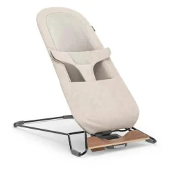 Uppababy - Mira 2 em 1 segurança e assento, Charlie - Sand Mélange | Moldura prateada | Madeira de Bétula