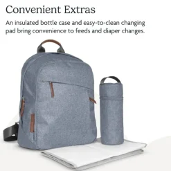 Uppababy - Mochila de Troca, Gregory (Blue Mélange/Saddle Leather)