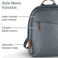 Uppababy - Mochila de Troca, Gregory (Blue Mélange/Saddle Leather)