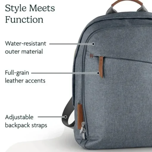 Uppababy - Mochila de Troca, Gregory (Blue Mélange/Saddle Leather)
