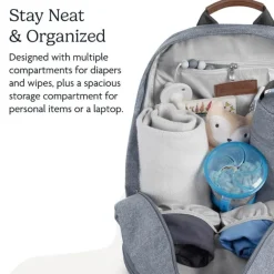Uppababy - Mochila de Troca, Gregory (Blue Mélange/Saddle Leather)