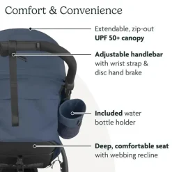Uppababy - Ridge Jogging Stroller, Theo (taupe escuro/estrutura de carbono)