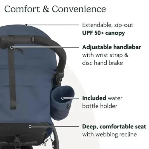 Uppababy - Ridge Jogging Stroller, Theo (taupe escuro/estrutura de carbono)