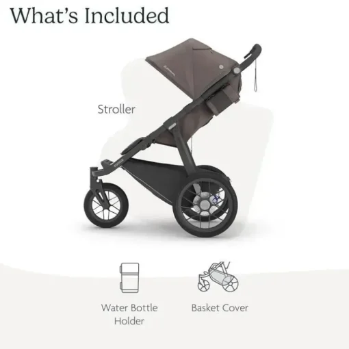 Uppababy - Ridge Jogging Stroller, Theo (taupe escuro/estrutura de carbono)