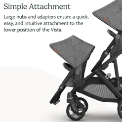 Uppababy - Rumbleseat V3 Second Lower Seat, Callum (Stone Blue/Silver Frame/Sand Leather)