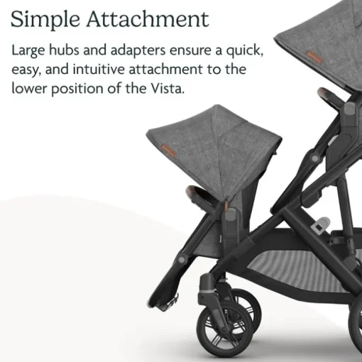 Uppababy - Rumbleseat V3 Second Lower Seat, Callum (Stone Blue/Silver Frame/Sand Leather)