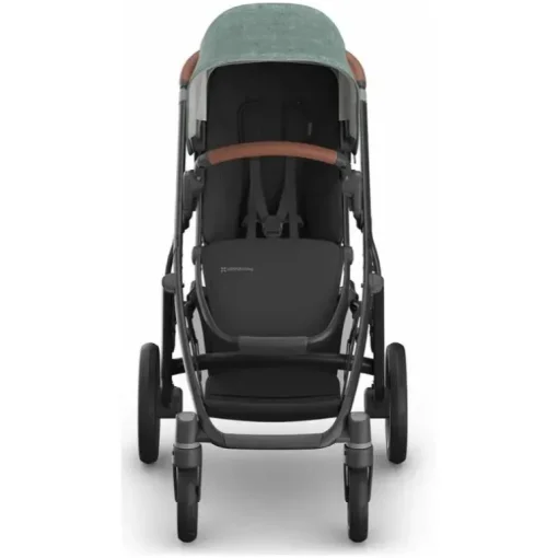 Uppababy - Vista V3 Stroller, Gwen (verde mesclado/estrutura de carbono/couro de sela)