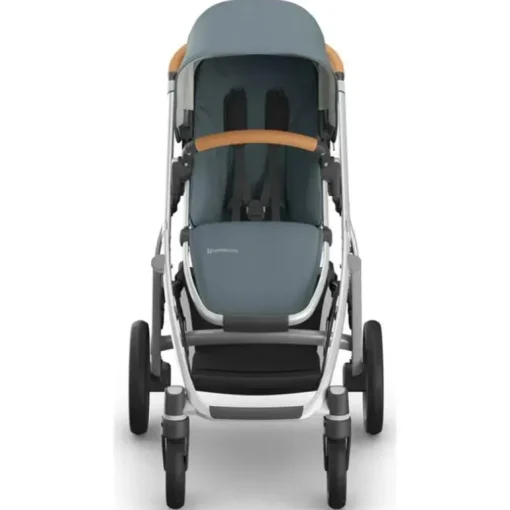 Uppababy - Vista V3 Stroller, Callum (azul pedra/estrutura prateada/couro areia)