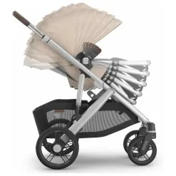Uppababy - Vista V3 Stroller, Declan (Oat Mélange/Silver Frame/Chestnut Leather)
