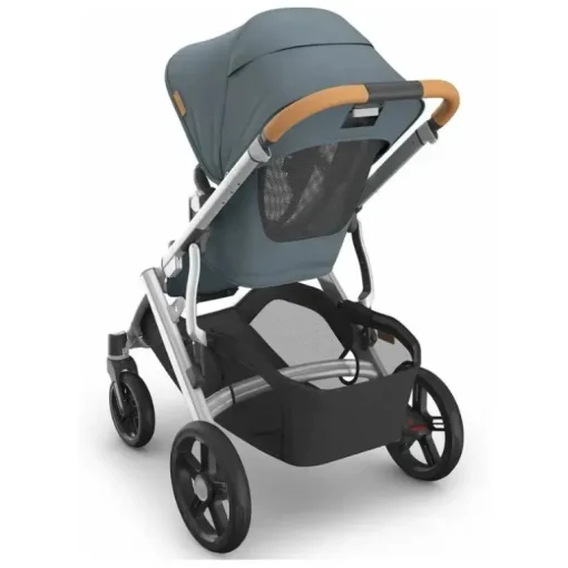 Uppababy - Vista V3 Stroller, Callum (azul pedra/estrutura prateada/couro areia)