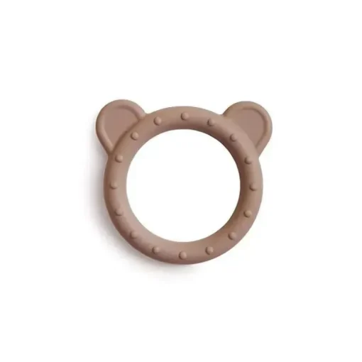 Urso Mordedor de Silicone Mushie Natural
