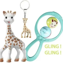Vulli - Conjunto Presente Sophie La Giraffe + Chaveiro + Chocalho Swing