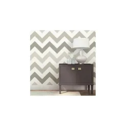 WallPops! Papel de parede NuWallpaper ZigZag Peel &amp; Stick, Taupe